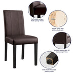 Chaise de salle à manger Parsons rembourrée en similicuir