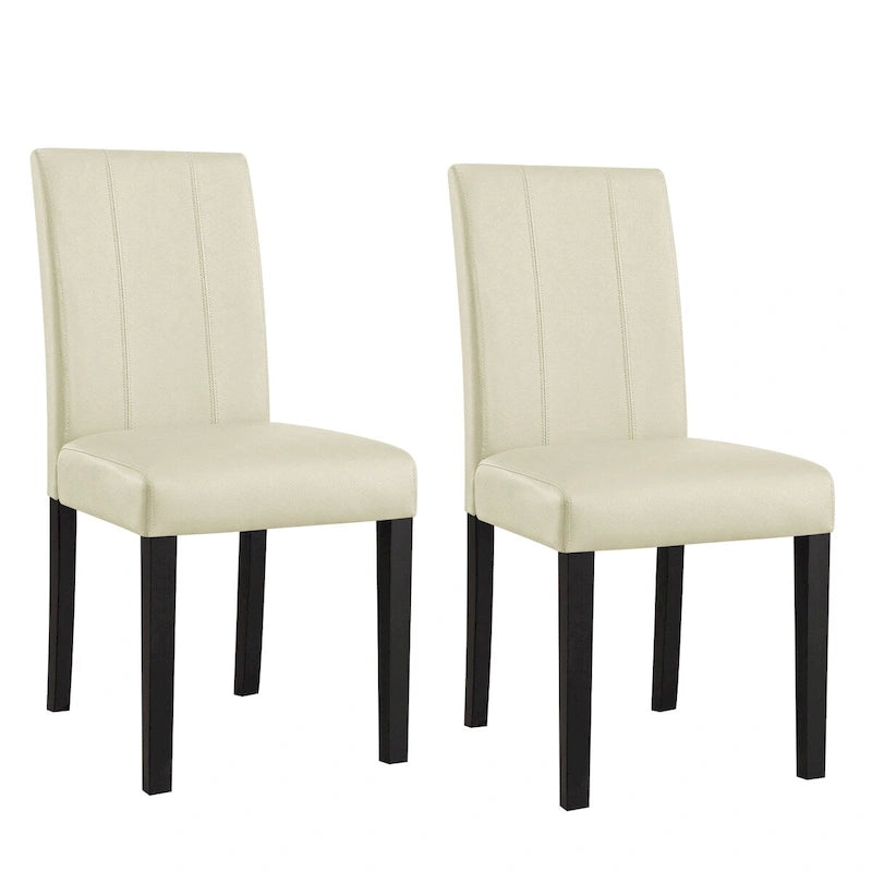 Chaise de salle à manger Parsons rembourrée en similicuir