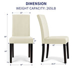 Chaise de salle à manger Parsons rembourrée en similicuir