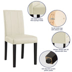 Chaise de salle à manger Parsons rembourrée en similicuir