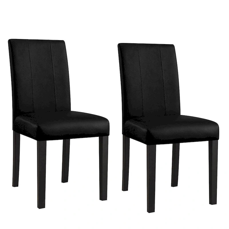 Chaise de salle à manger Parsons rembourrée en similicuir