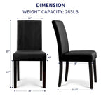 Chaise de salle à manger Parsons rembourrée en similicuir