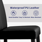 Chaise de salle à manger Parsons rembourrée en similicuir