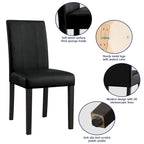 Chaise de salle à manger Parsons rembourrée en similicuir
