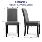 Chaise de salle à manger Parsons rembourrée en similicuir