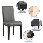 Chaise de salle à manger Parsons rembourrée en similicuir