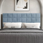 Tête de lit capitonnée en velours avec motif carré
