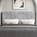 Tête de lit capitonnée en velours avec motif carré
